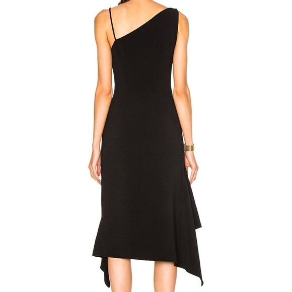 $875 NWOT Dion Lee Bonded Crepe Bustier Asymmetrical Hem Dress in‎ Black Size 6 - Picture 4 of 16